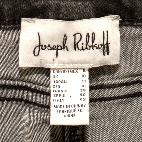 Joseph Ribkoff 8 Embellished Cotton Blend Black Jeans - Picture 5 of 8